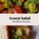 Avocat salad sandwiched in bread.